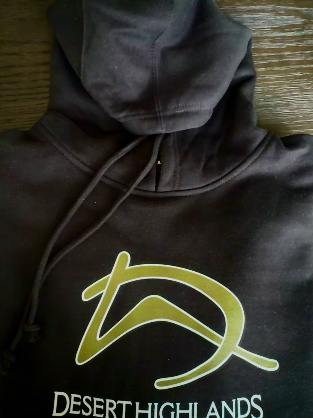 Desert Highlands Private Course Black Zip-Up Sweater with Green Logo